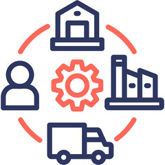 Supply Chain Management Icon