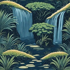 Fototapeta premium waterfall in the forest
