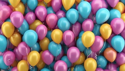colorful happy birthday balloons

