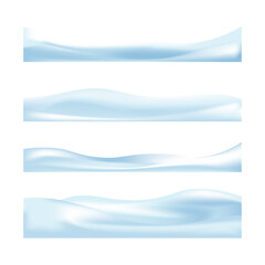 Realistic snowdrifts isolated on white background. Winter snowy abstract background. Frozen landscape with snow caps. Decoration for Christmas or New Year. Vector illustration