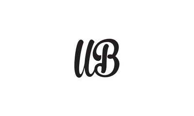 UB, UB, U, B Abstract Letters Logo Monogram	