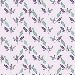 Seamless watercolor floral pattern. Hand-drawn illustration