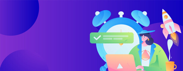 Business People Flat Vector Concept Operation Hand Drawn Illustration
