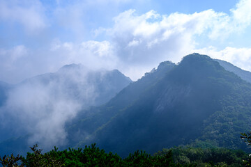 Scenic view of Mt.Gyeryongsan against sky
