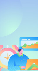 Business People Flat Vector Concept Operation Hand Drawn Illustration
