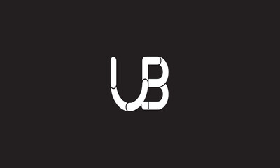 UB, UB, U, B Abstract Letters Logo Monogram	