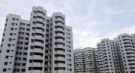 Naklejka premium The skyline of chattogram city on a rare sunny day.The tall buildings of Chittagong city are increasing day by day.