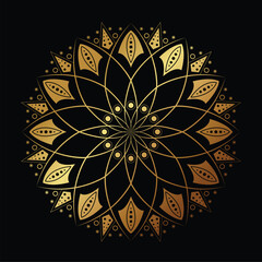 Golden Mandala Vector design