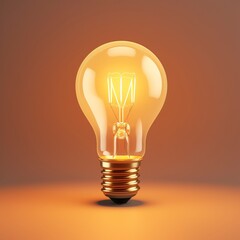 lamp isolated on one color background. 3d rendering, generative ai