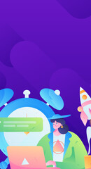 Business People Flat Vector Concept Operation Hand Drawn Illustration
