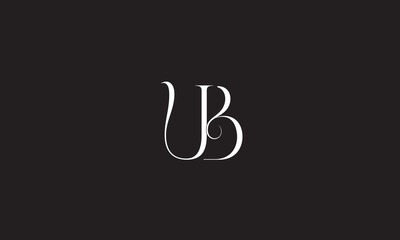 UB, UB, U, B Abstract Letters Logo Monogram	