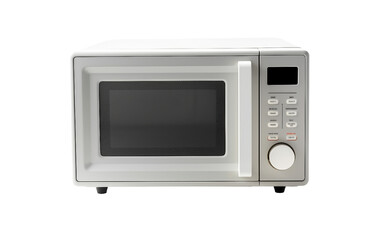 Analog Microwave oven isolated on a transparent background.