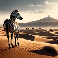 Poster zebra herd, AI-generatet © Dr. N. Lange