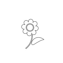 Flowers icon vector lines and filled