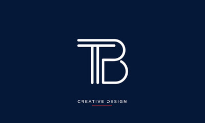 TB or BT Alphabet letters logo monogram