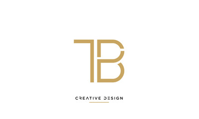 TB or BT Alphabet letters logo monogram