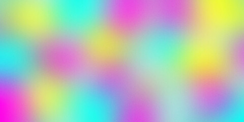 Abstract colorful background with gradient background with strong noise effect. Color gradient, ombre. waves, a soft transition. Purple turquoise, bright, neon