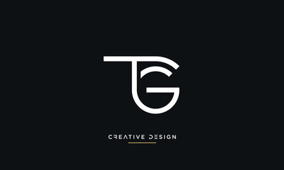 Alphabet letters TG or GT logo monogram