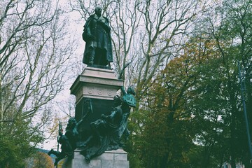 Statue of Domenico Rossetti de Scander, in the park of Trieste, Italy - 689108163
