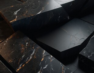 Professional background with expensive black mountain granite and marble.