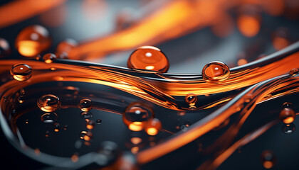 abstract liquid background close up. liquid close-up. close-up of glossy liquid surface. juicy water texture.