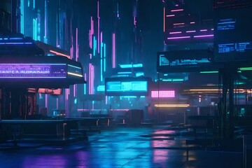 A cyberpunk park at dawn, where a hacker immersed in holographic interfaces orchestrates digital nature.