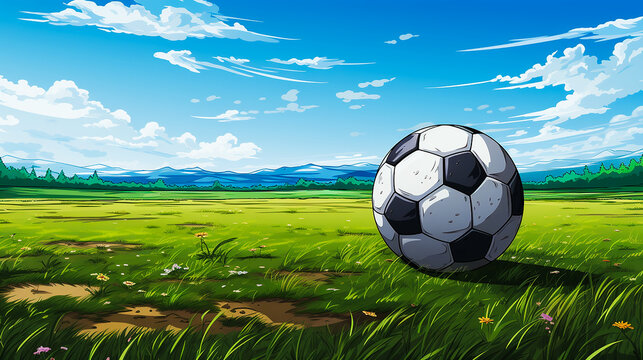 青空とサッカーボール