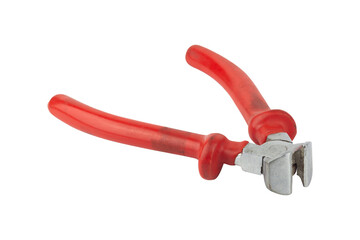  wire cutters, old wire cutters with rubberized handles, isolate