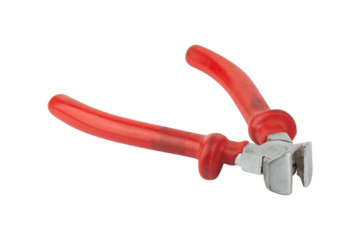  wire cutters, old wire cutters with rubberized handles, isolate