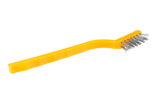 wire brushe, copper, steel and nylon industrial brush for rust surface, isolate