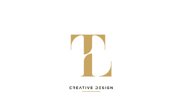 TL or LT Alphabet letters logo monogram
