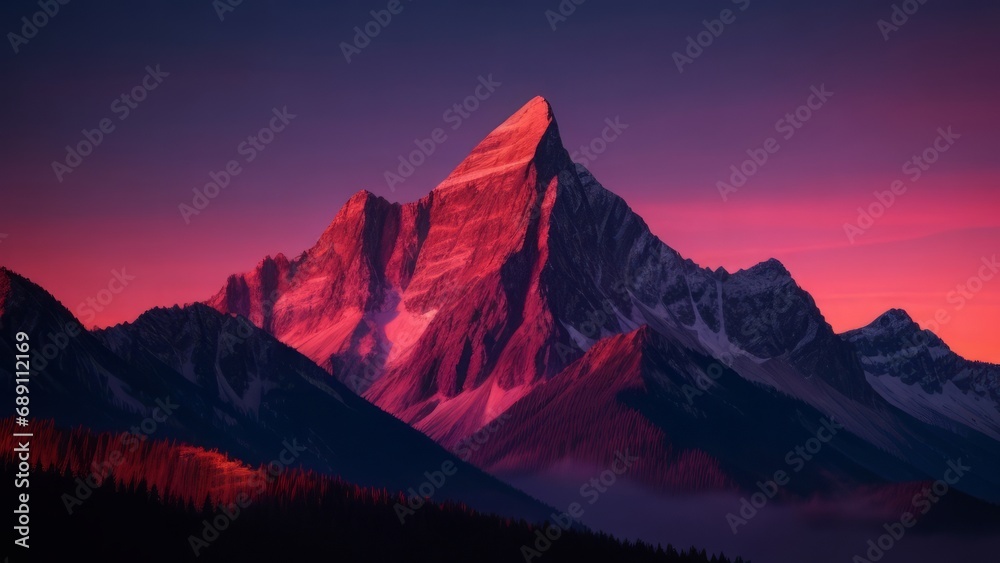 Wall mural beautiful view of the mountain. mountain landscape. the beauty of nature.