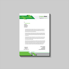 Professional Geometric Letterhead Template Design 