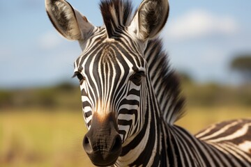 Fototapeta na wymiar Zebra Portrait in