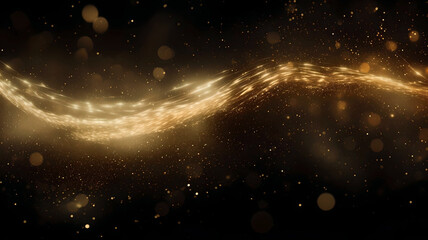 Abstract gold particle background for Oscar ceremony or New Year - obrazy, fototapety, plakaty
