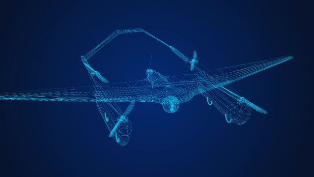 drone technology video, iha wireframe technology video