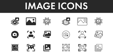 Image icons set vector design.