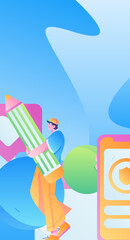 Business People Flat Vector Concept Operation Hand Drawn Illustration
