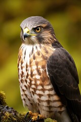 Sparrowhawk, Accipiter nisus. Bird of Prey