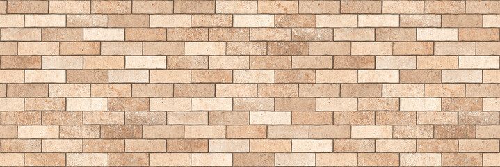 brick wall texture background, seamless coffee brown yellow bricks design, endless ceramic...