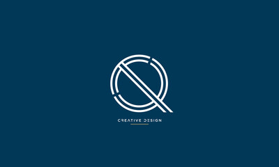 Fototapeta premium Alphabet letters icon logo TQ or QT