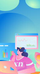 Business People Flat Vector Concept Operation Hand Drawn Illustration
