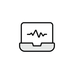 Online Treatment icon design with white background stock illustration