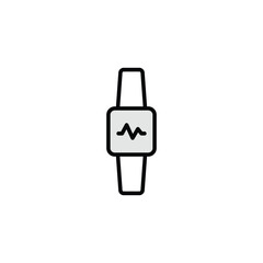 Smart Watch icon design with white background stock illustration