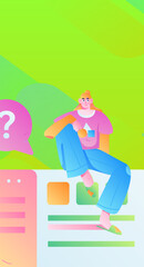 Business People Flat Vector Concept Operation Hand Drawn Illustration
