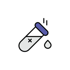 Test Tube icon design with white background stock illustration