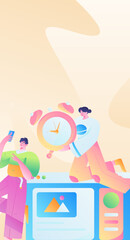 Business People Flat Vector Concept Operation Hand Drawn Illustration
