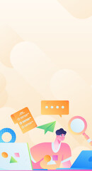 Business People Flat Vector Concept Operation Hand Drawn Illustration
