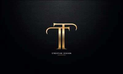 TT or T Alphabet letters logo monogram