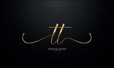 TT or T Alphabet letters logo monogram - obrazy, fototapety, plakaty